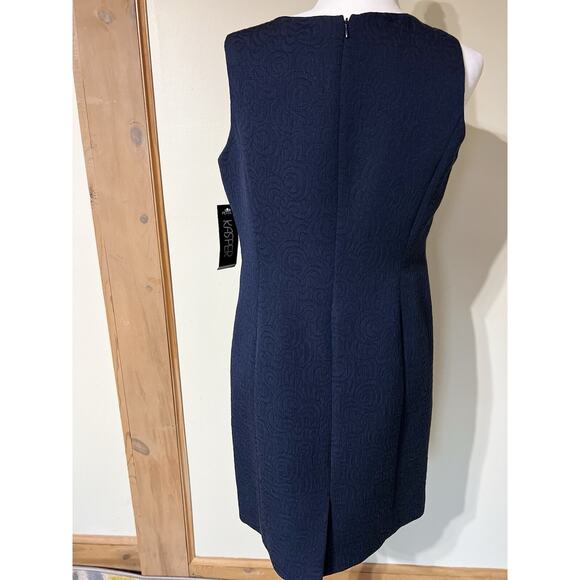 NEW Kasper Women's Crepe Topper Jacket & Sheath Sleeveless Dress Suit Blue 12P - Picture 9 of 9